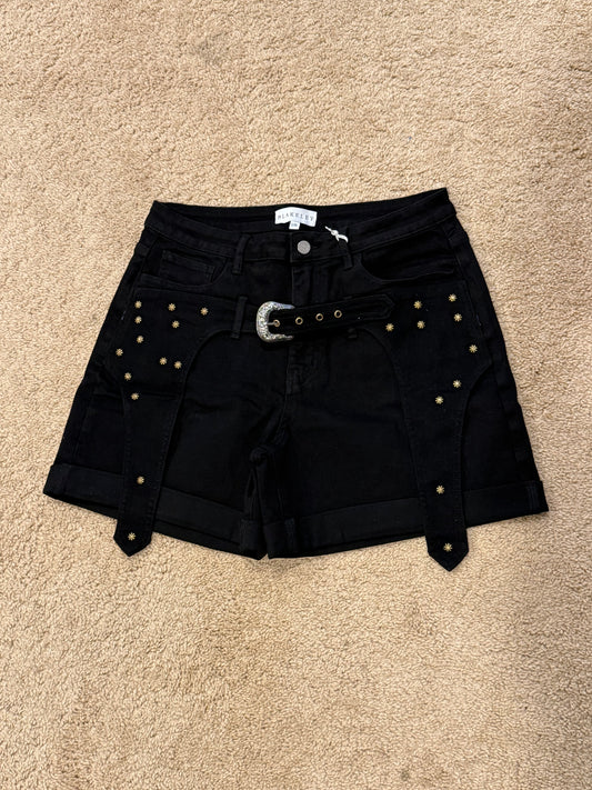 Blakeley Black Denim Shorts