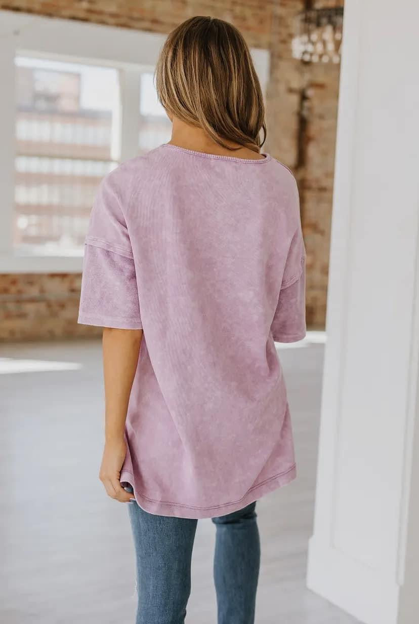 Macy Exposed Seam Oversized Tee RTS