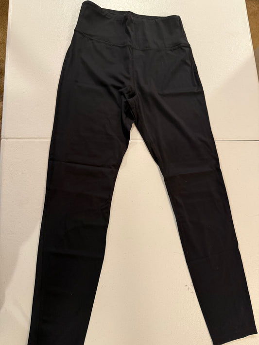 Black Leggings with Mesh Bottoms