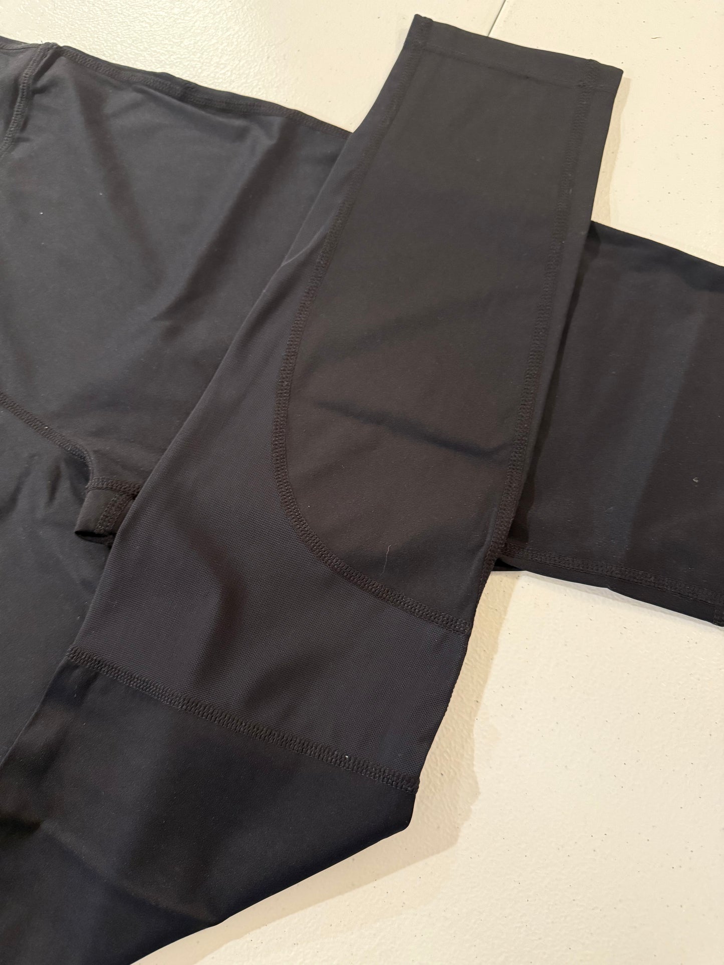 Black Leggings with Mesh Bottoms