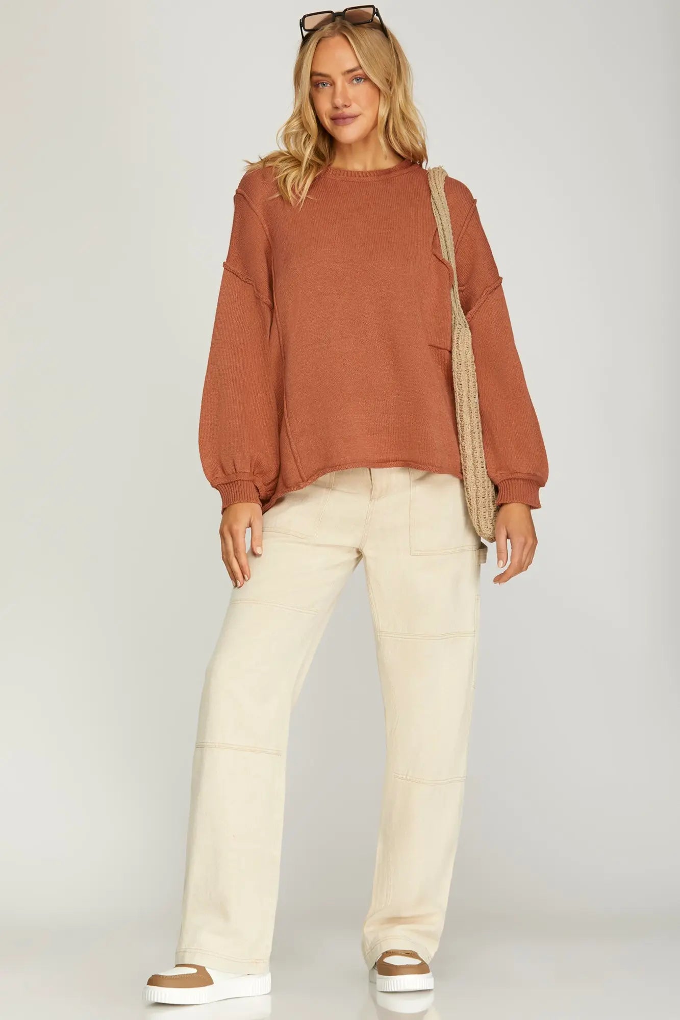 Rust Oversized Sweater