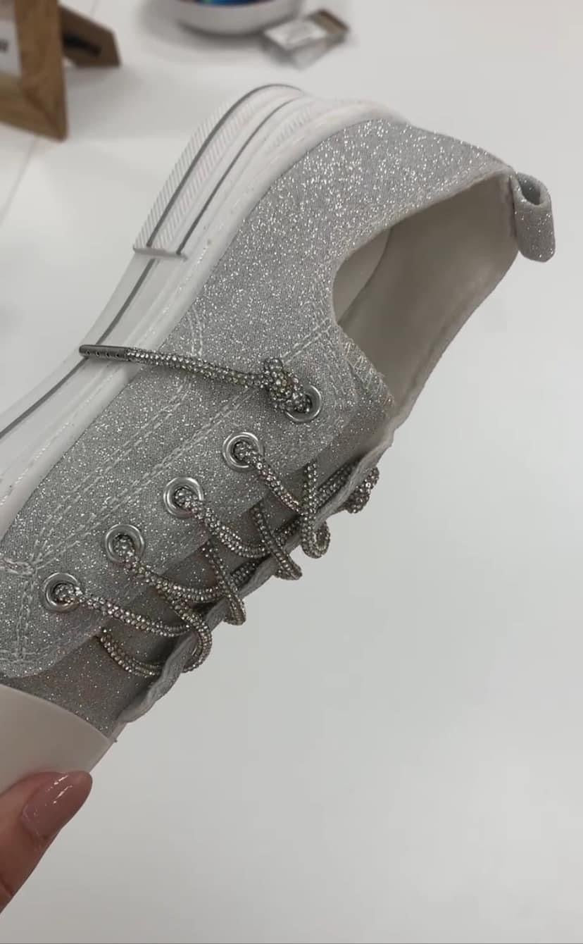 Aman Silver Sparkle Shoes RGK RTS