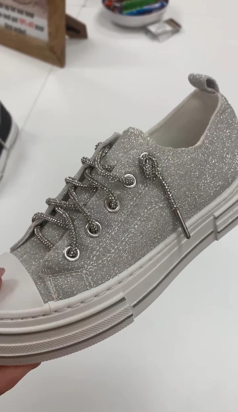 Aman Silver Sparkle Shoes RGK RTS