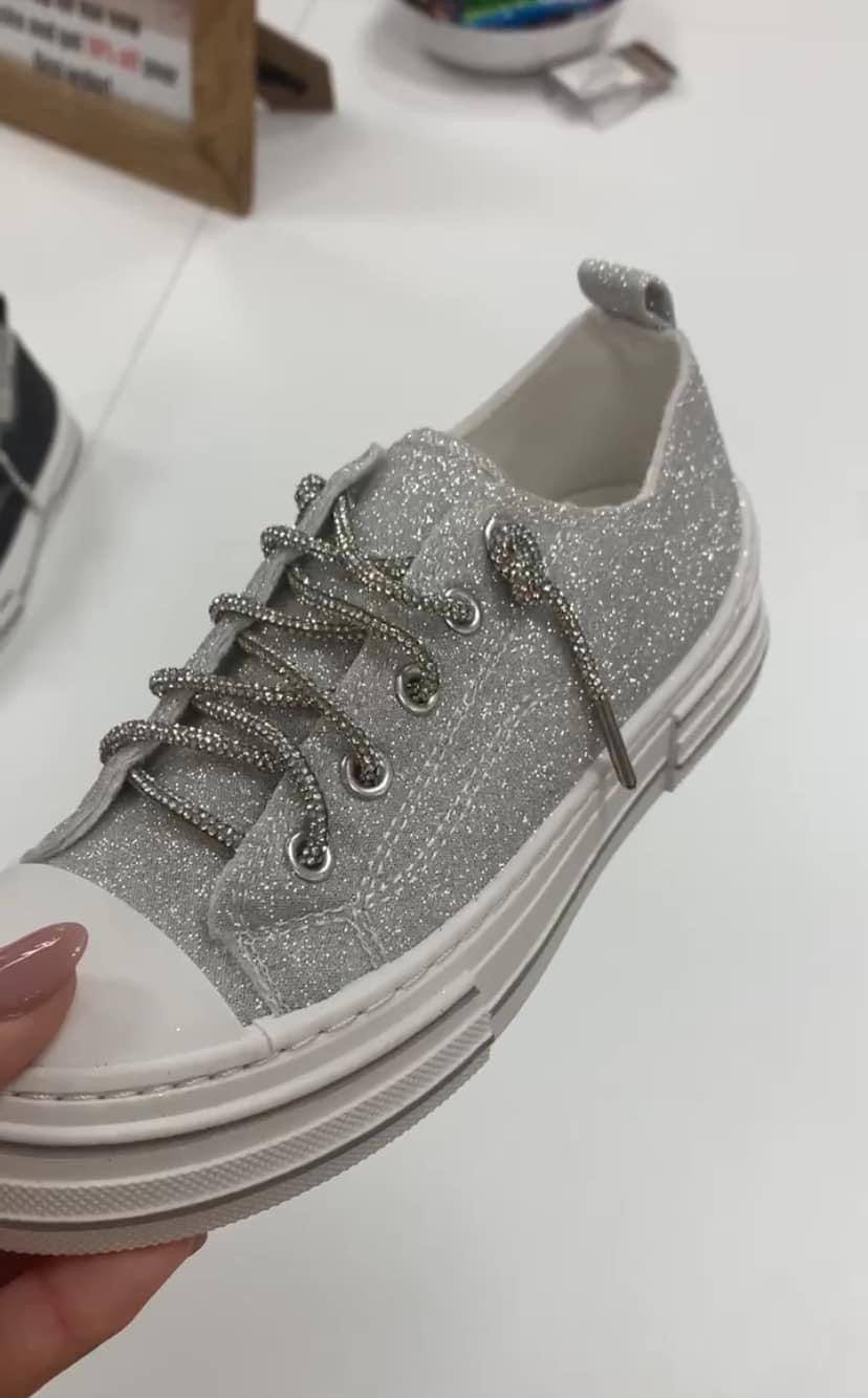 Aman Silver Sparkle Shoes RGK RTS