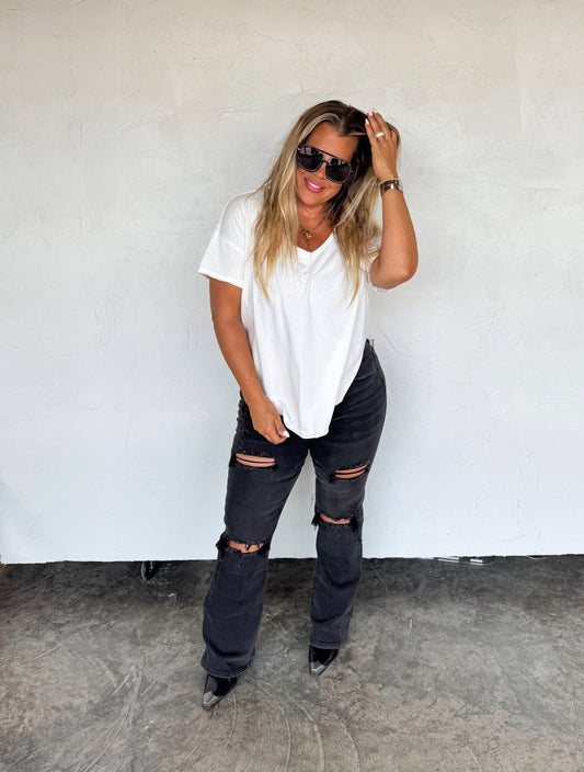 Ashland Straight Leg Distressed Jeans