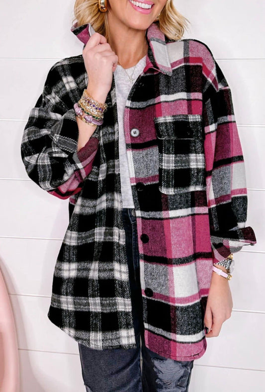 Pink Plaid Shacket RGK RTS