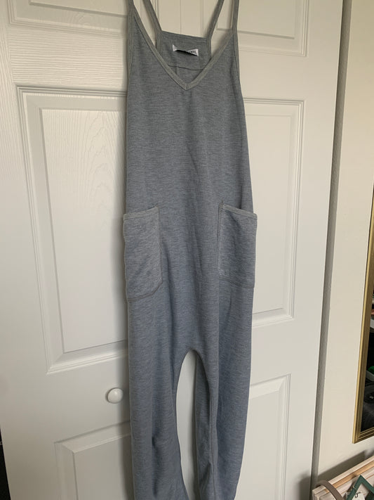 Grey Waffle Knit Jumpsuit RGK RTS