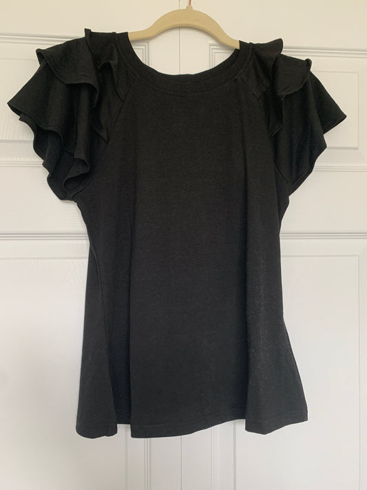 Black Ruffle Tee RGK RTS