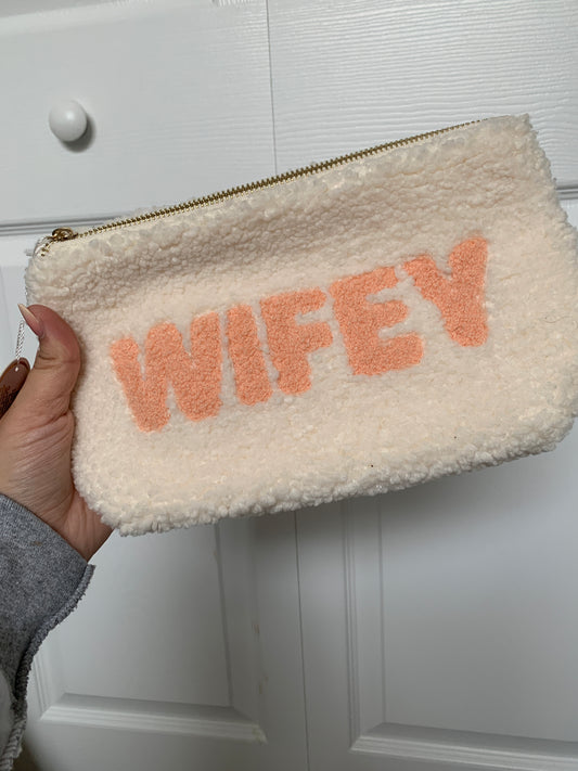 Wifey Fuzzy Cosmetic Bag RGK RTS