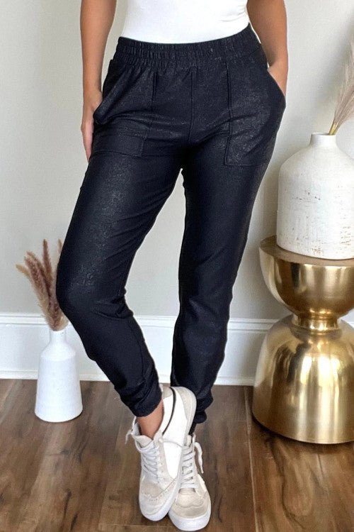 Leather High Waisted Joggers RGK RTS