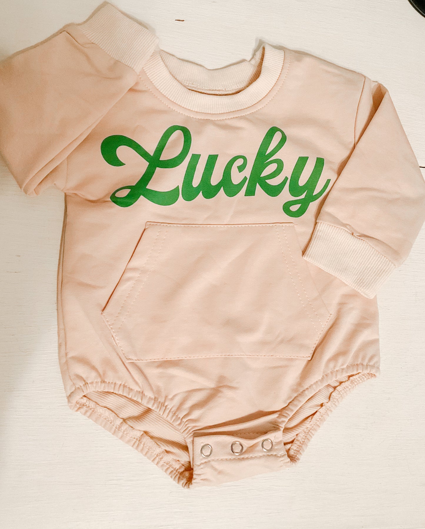 Lucky Bubble Sleeve Sweatshirt Romper RGK RTS