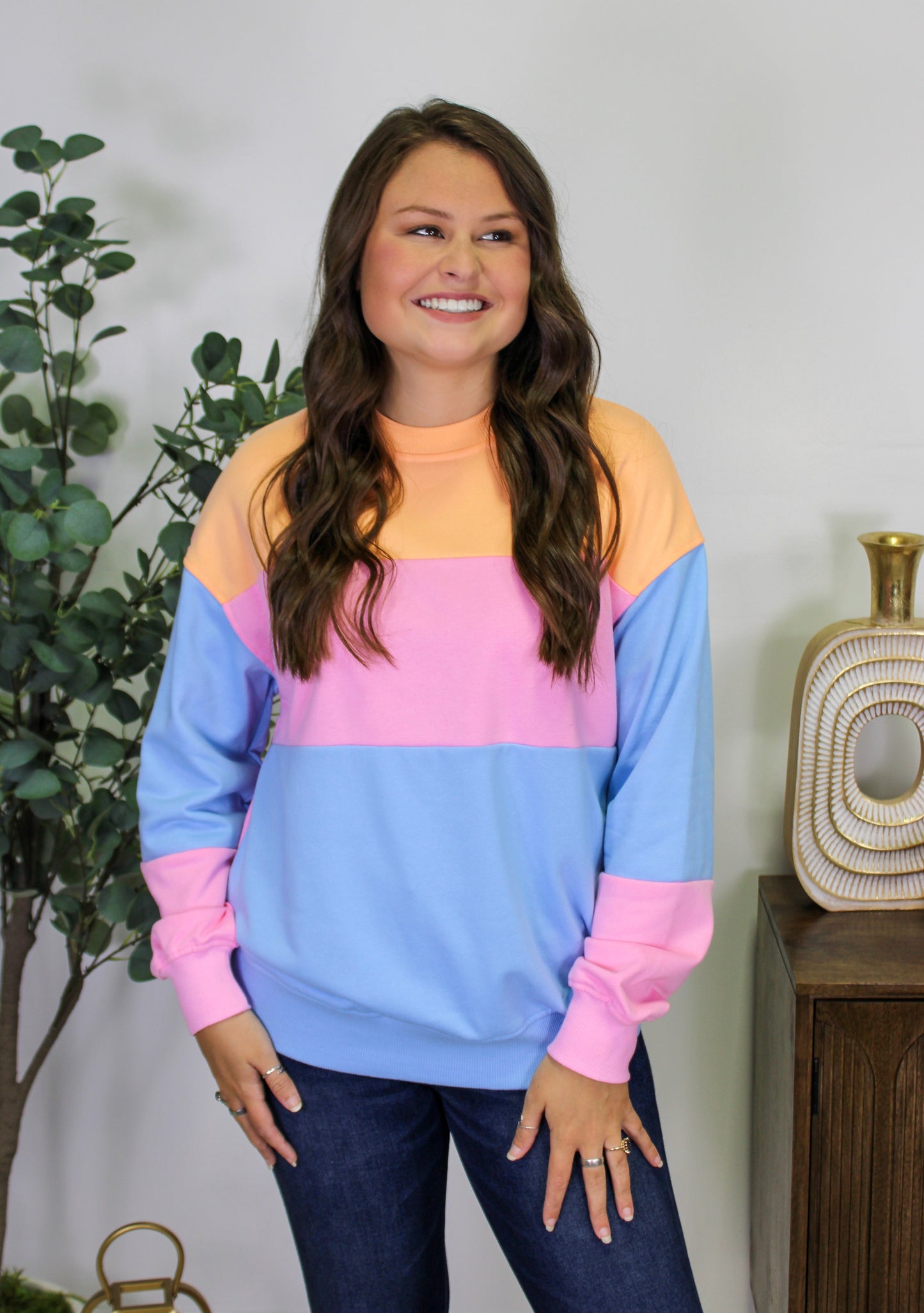 Blue Colorblock Pullover RTS