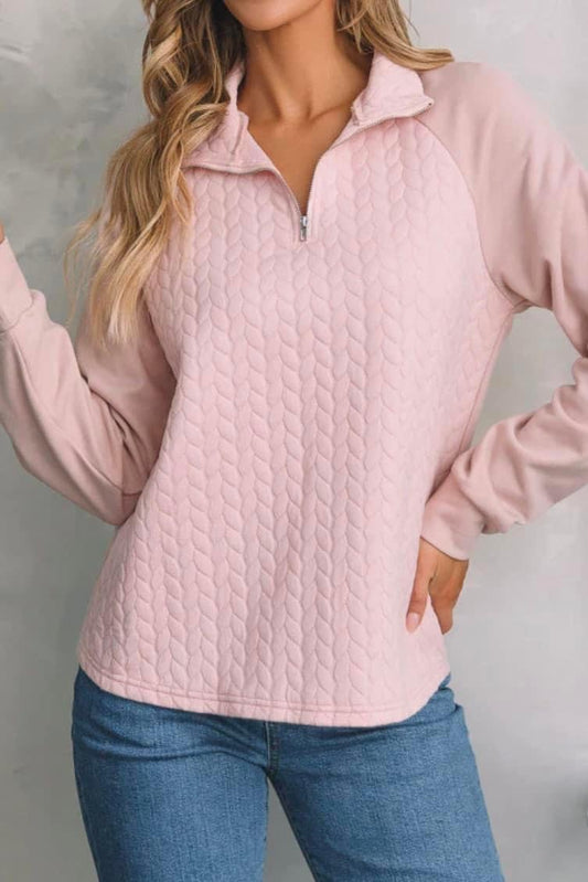 Pink Quarter Zip Sweater RGK RTS