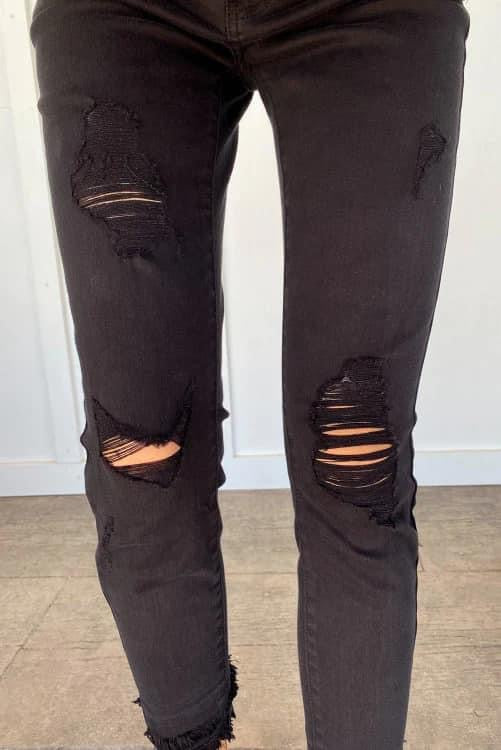 Black Distressed Jeans RGK RTS