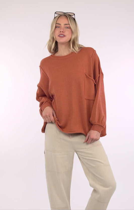 Rust Oversized Sweater RGK RTS